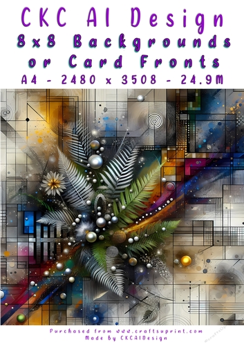 Abstract Art 8x8 Card Fronts or Backgrounds