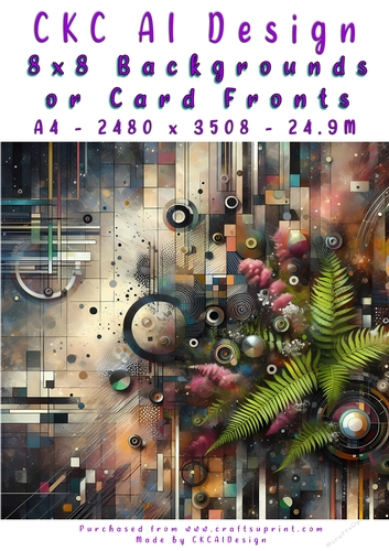Abstract Art 8x8 Card Fronts or Backgrounds