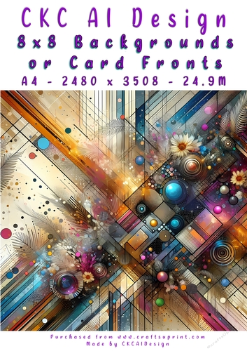 Abstract Art 8x8 Card Fronts or Backgrounds