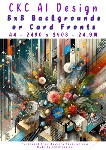 Abstract Art 8x8 Card Fronts or Backgrounds
