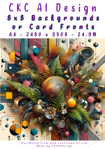 Abstract Art 8x8 Card Fronts or Backgrounds