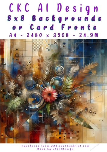 Abstract Art 8x8 Card Fronts or Backgrounds