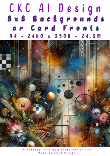 Abstract Art 8x8 Card Fronts or Backgrounds