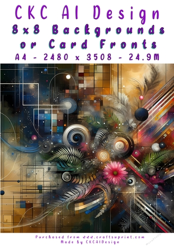 Abstract Art 8x8 Card Fronts or Backgrounds