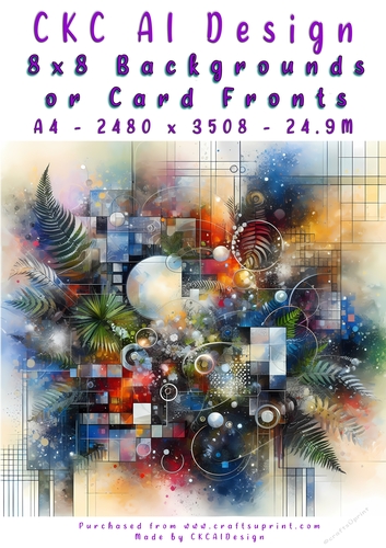 Abstract Art 8x8 Card Fronts or Backgrounds