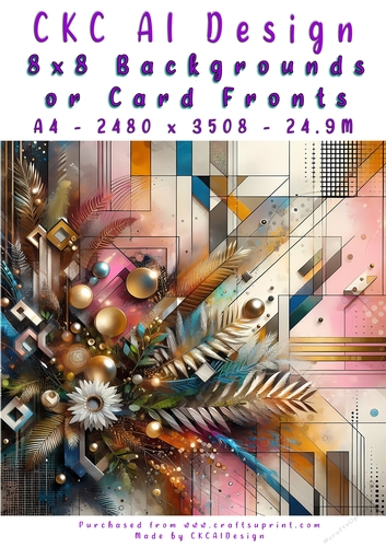 Abstract Art 8x8 Card Fronts or Backgrounds