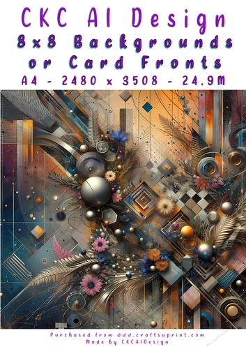 Abstract Art 8x8 Card Fronts or Backgrounds