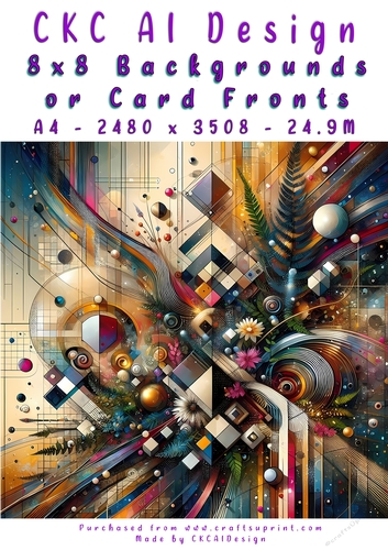 Abstract Art 8x8 Card Fronts or Backgrounds