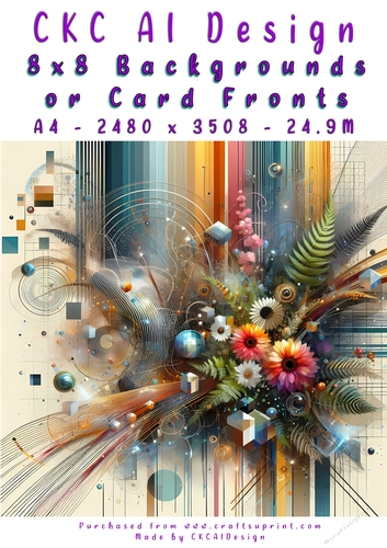 Abstract Art 8x8 Card Fronts or Backgrounds