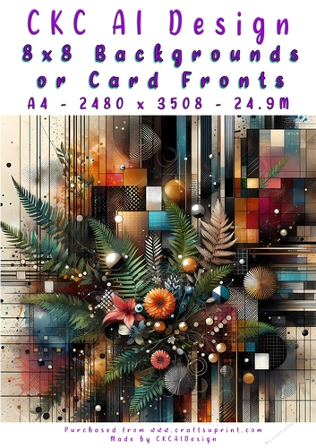 Abstract Art 8x8 Card Fronts or Backgrounds