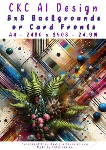 Abstract Art 8x8 Card Fronts or Backgrounds