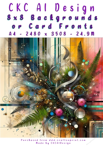 Abstract Art 8x8 Card Fronts or Backgrounds