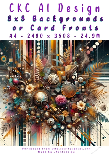 Abstract Art 8x8 Card Fronts or Backgrounds