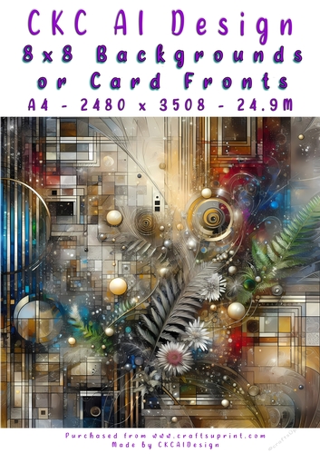 Abstract Art 8x8 Card Fronts or Backgrounds