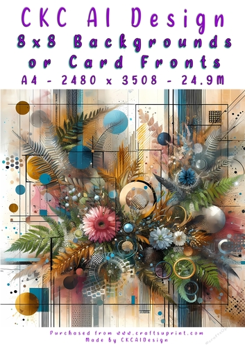 Abstract Art 8x8 Card Fronts or Backgrounds
