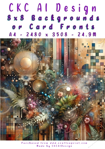 Abstract Art 8x8 Card Fronts or Backgrounds