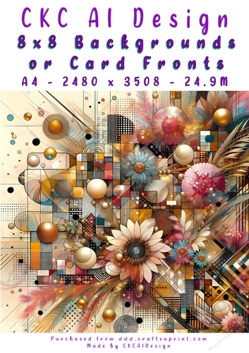 Abstract Art 8x8 Card Fronts or Backgrounds