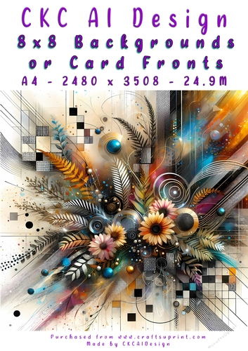 Abstract Art 8x8 Card Fronts or Backgrounds