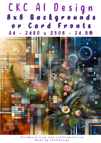 Abstract Art 8x8 Card Fronts or Backgrounds