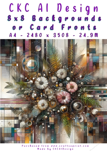 Abstract Art 8x8 Card Fronts or Backgrounds