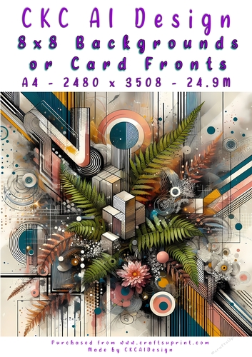 Abstract Art 8x8 Card Fronts or Backgrounds
