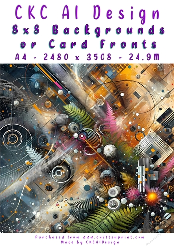Abstract Art 8x8 Card Fronts or Backgrounds