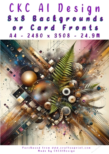 Abstract Art 8x8 Card Fronts or Backgrounds