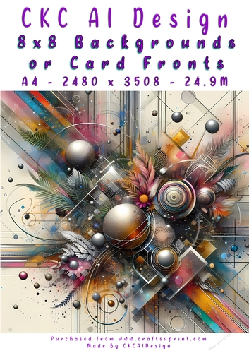Abstract Art 8x8 Card Fronts or Backgrounds