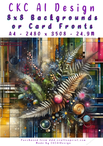 Abstract Art 8x8 Card Fronts or Backgrounds