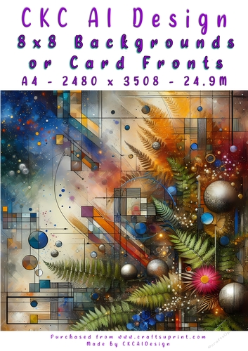 Abstract Art 8x8 Card Fronts or Backgrounds
