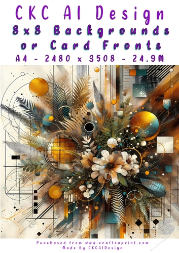 Abstract Art 8x8 Card Fronts or Backgrounds
