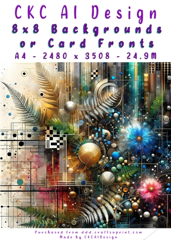 Abstract Art 8x8 Card Fronts or Backgrounds