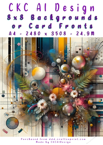 Abstract Art 8x8 Card Fronts or Backgrounds