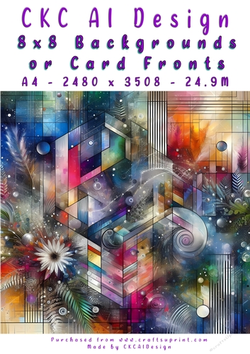 Abstract Art 8x8 Card Fronts or Backgrounds