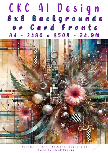 Abstract Art 8x8 Card Fronts or Backgrounds