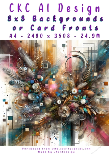 Abstract Art 8x8 Card Fronts or Backgrounds