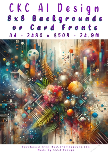 Abstract Art 8x8 Card Fronts or Backgrounds