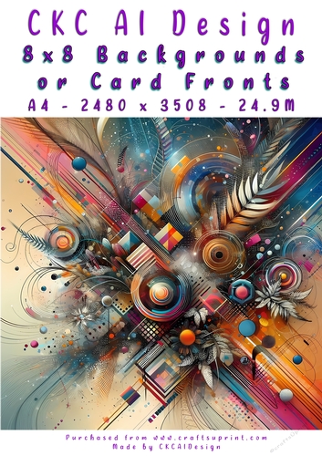 Abstract Art 8x8 Card Fronts or Backgrounds