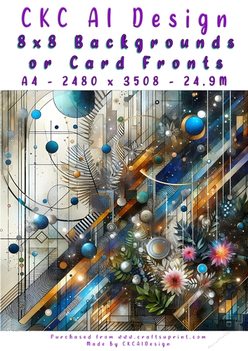 Abstract Art 8x8 Card Fronts or Backgrounds