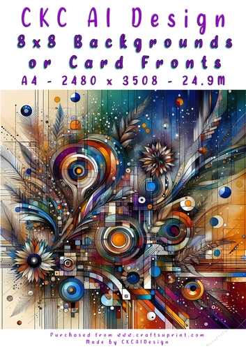 Abstract Art 8x8 Card Fronts or Backgrounds