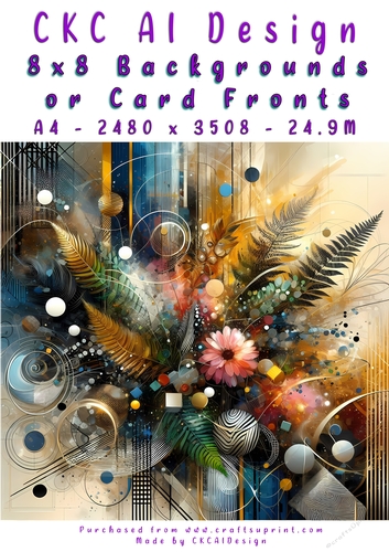 Abstract Art 8x8 Card Fronts or Backgrounds