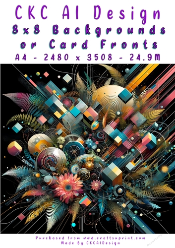 Abstract Art 8x8 Card Fronts or Backgrounds