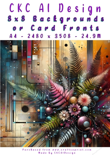 Abstract Art 8x8 Card Fronts or Backgrounds