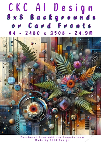 Abstract Art 8x8 Card Fronts or Backgrounds