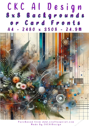 Abstract Art 8x8 Card Fronts or Backgrounds