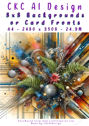 Abstract Art 8x8 Card Fronts or Backgrounds