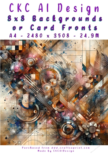 Abstract Art 8x8 Card Fronts or Backgrounds
