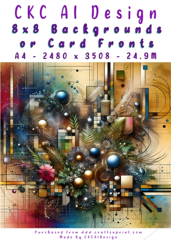 Abstract Art 8x8 Card Fronts or Backgrounds