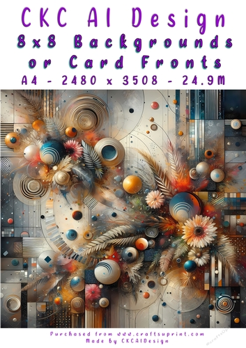 Abstract Art 8x8 Card Fronts or Backgrounds