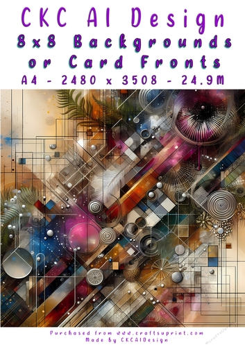 Abstract Art 8x8 Card Fronts or Backgrounds